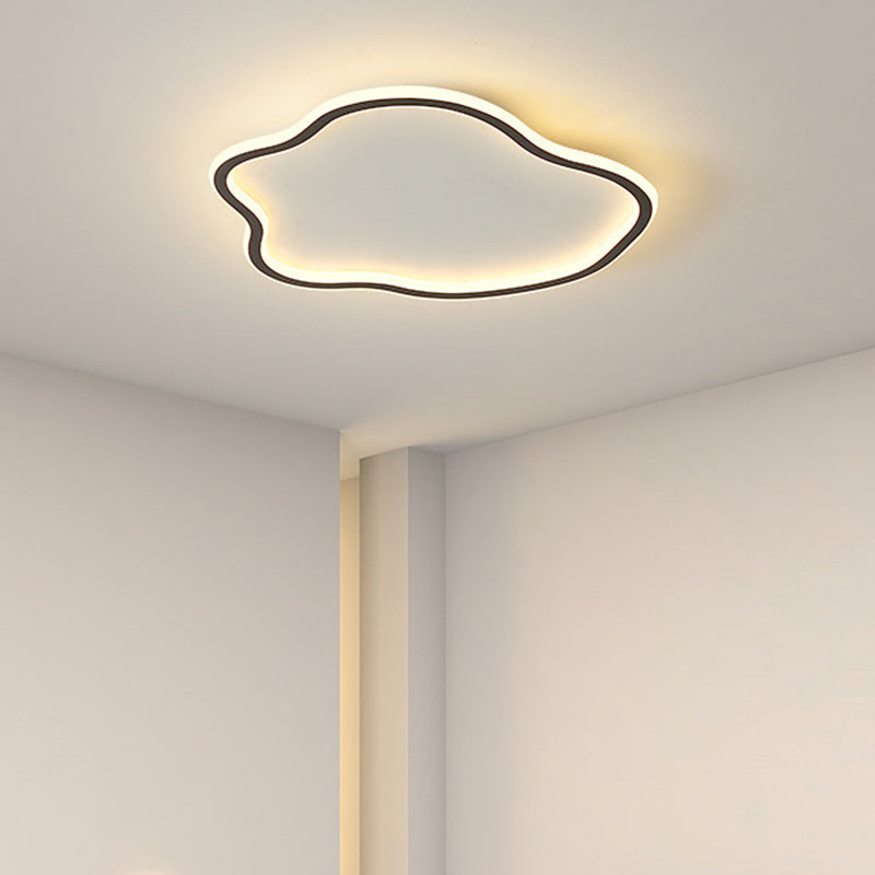 Luminaire Led moderne encastré, abat-jour en acrylique en forme de nuage pour chambre à coucher