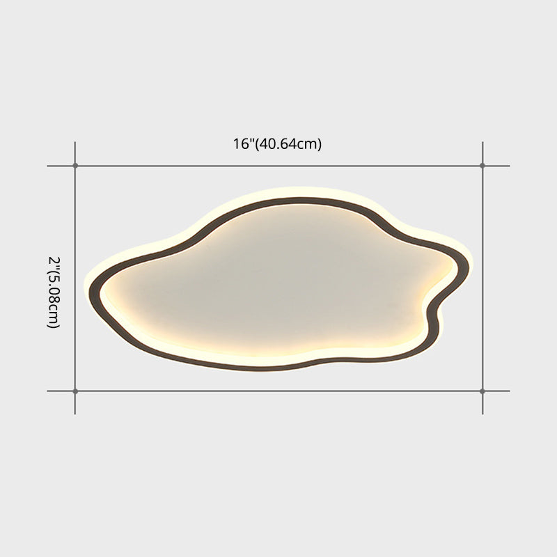 Luminaire Led moderne encastré, abat-jour en acrylique en forme de nuage pour chambre à coucher