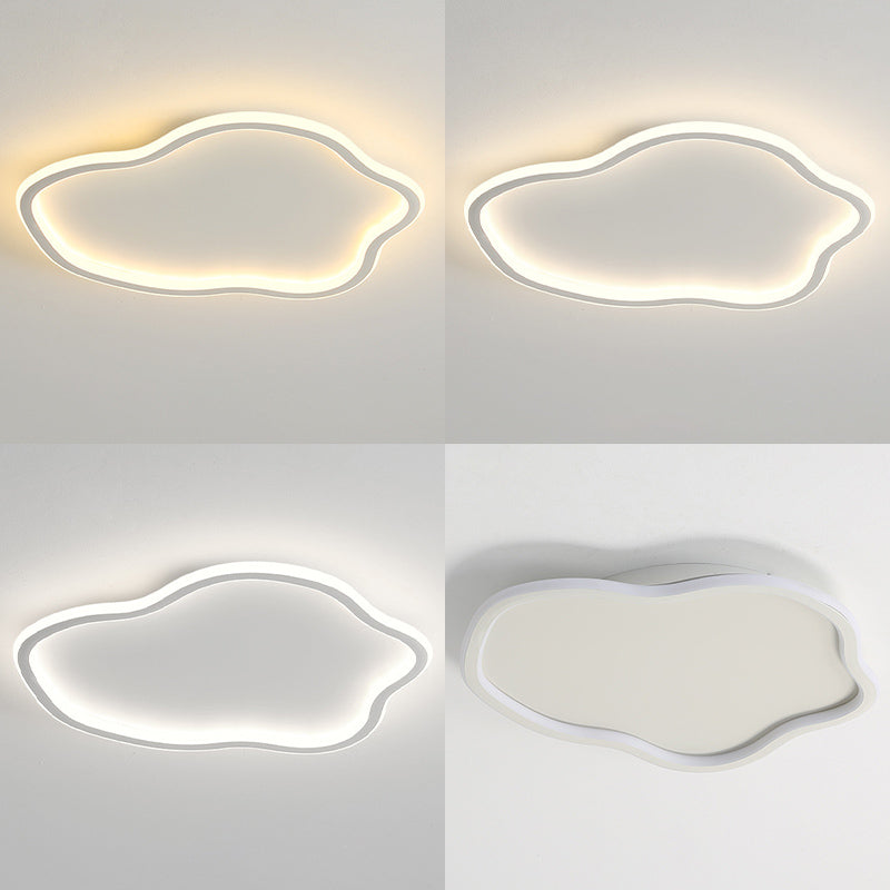 Luminaire Led moderne encastré, abat-jour en acrylique en forme de nuage pour chambre à coucher