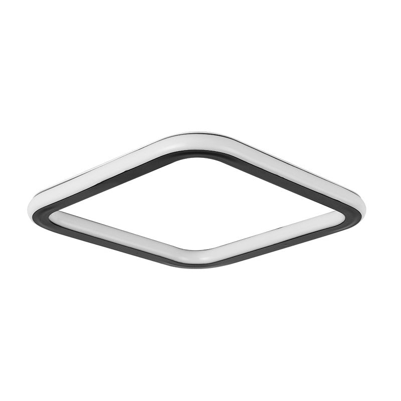 Modern Flush Light Black Metal e Acrylic Led Surface Mount Massimale Luci per Living Room