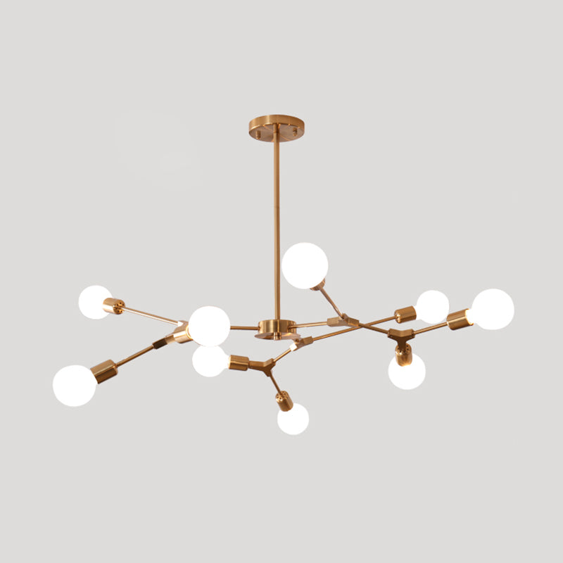 Industrieel multi -light kroonluchter verstelbaar metaalhanglicht voor woonkamer