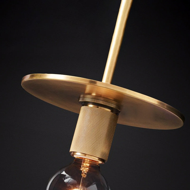 Luz de la lámpara de lámpara de 3 luces con bombilla expuesta de metal lámpara colgante de loft industrial