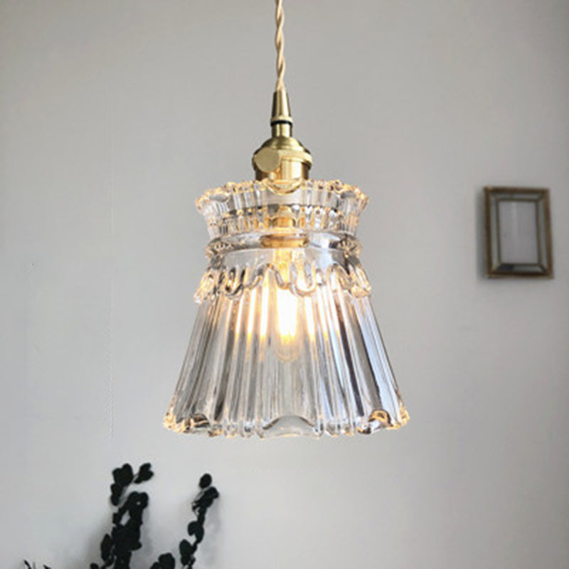 I pendenti in vetro in ottone illuminazione industriale 1 luce appesa alla luce per il ristorante