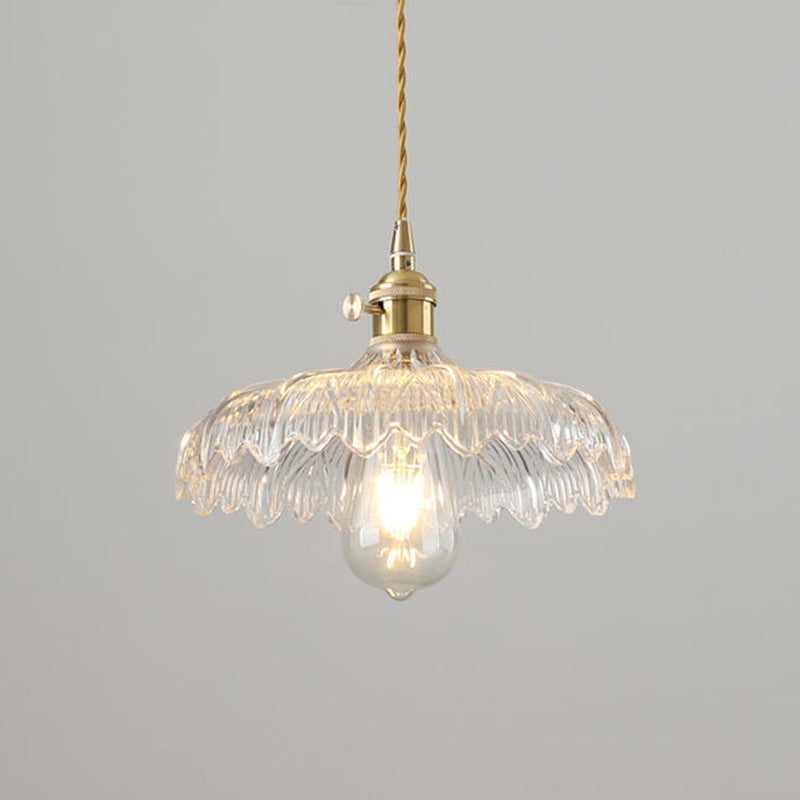 I pendenti in vetro in ottone illuminazione industriale 1 luce appesa alla luce per il ristorante