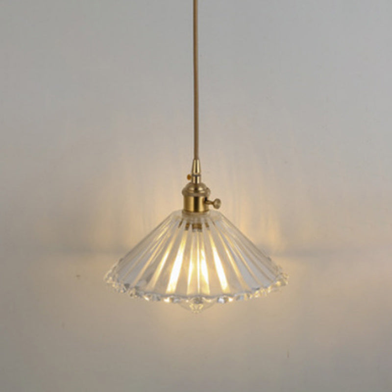 I pendenti in vetro in ottone illuminazione industriale 1 luce appesa alla luce per il ristorante