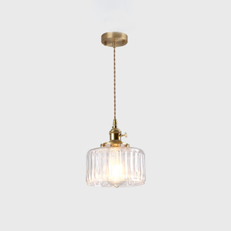 I pendenti in vetro in ottone illuminazione industriale 1 luce appesa alla luce per il ristorante