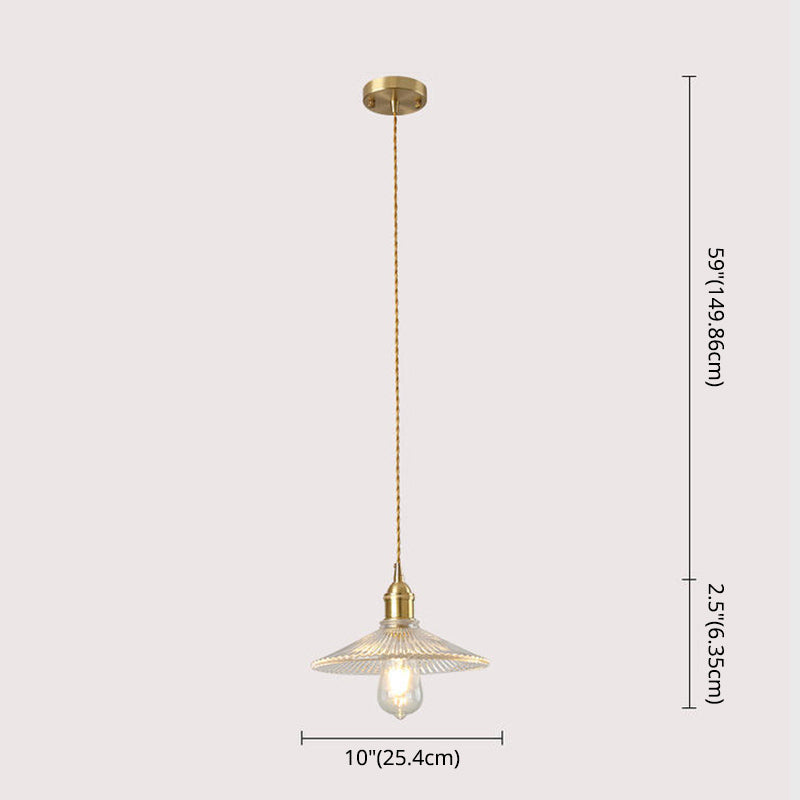 I pendenti in vetro in ottone illuminazione industriale 1 luce appesa alla luce per il ristorante