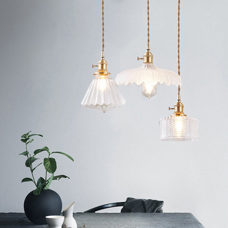 Lampada sospesa in ottone Implementazione industriale a 1 luccio di ciondoli per il ristorante