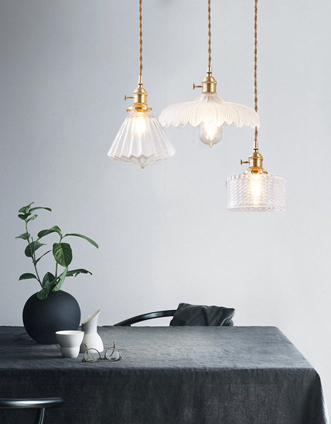 Lampada sospesa in ottone Implementazione industriale a 1 luccio di ciondoli per il ristorante