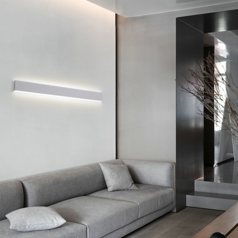 Rectangle Shaped Indoor Wall Mount Light Fixture Modern Style Metal LED Wall Sconce