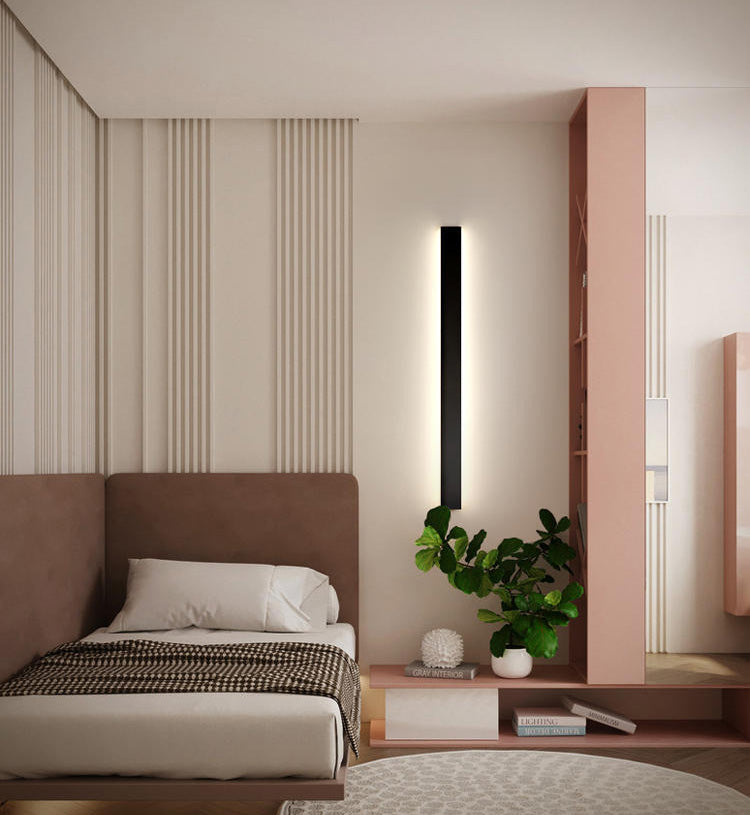 Rectangle Shaped Indoor Wall Mount Light Fixture Modern Style Metal LED Wall Sconce