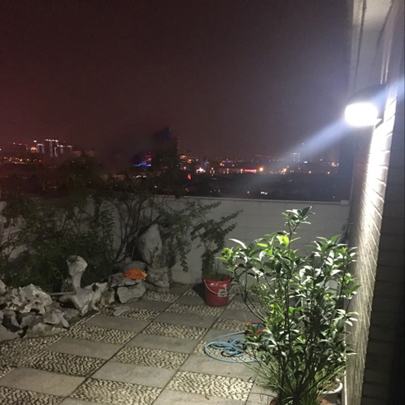 Aluminum Minimalistic LED Wall Sconce in Black Outdoor with Acrylic Shade