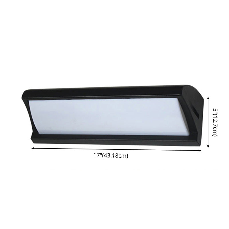 Aluminum Minimalistic LED Wall Sconce in Black Outdoor with Acrylic Shade