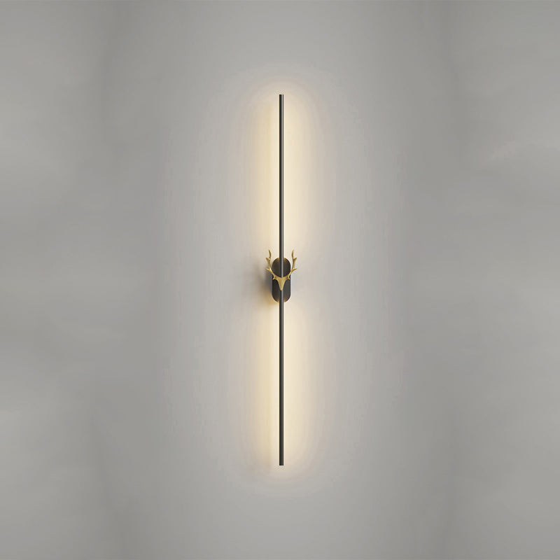 Disparo de pared en forma de línea LED con metal asquera simple moderno de montaje en la pared interior de la pared lámpara