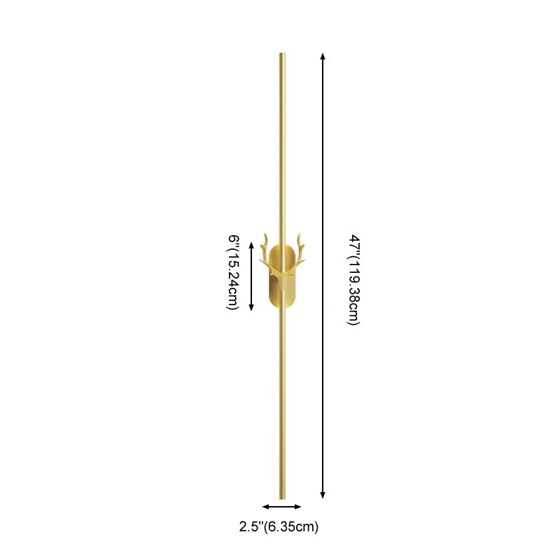 Disparo de pared en forma de línea LED con metal asquera simple moderno de montaje en la pared interior de la pared lámpara