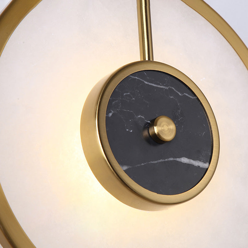 Lampada montata a parete circolare Postmoderna Simplicity Stone Wall Mount Lampada per soggiorno