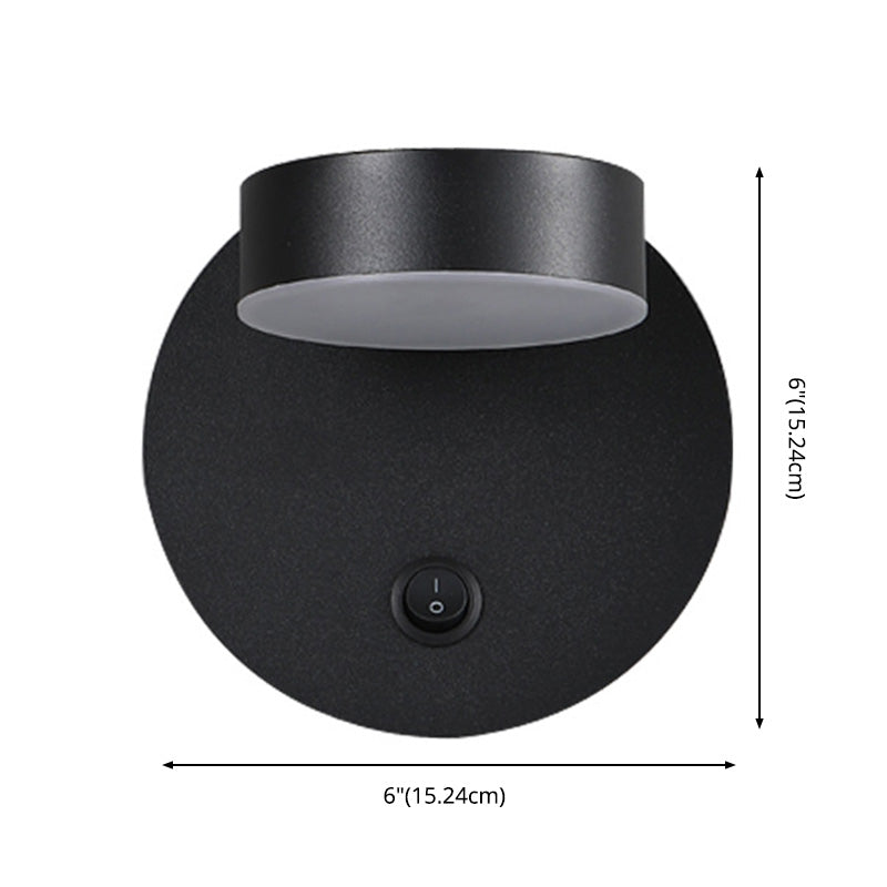 Lampada montata a parete circolare Postmoderna semplicità lampada a monte acrilica per soggiorno