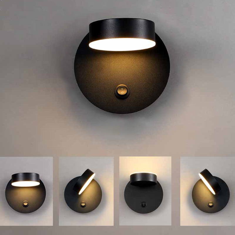 Lampada montata a parete circolare Postmoderna semplicità lampada a monte acrilica per soggiorno