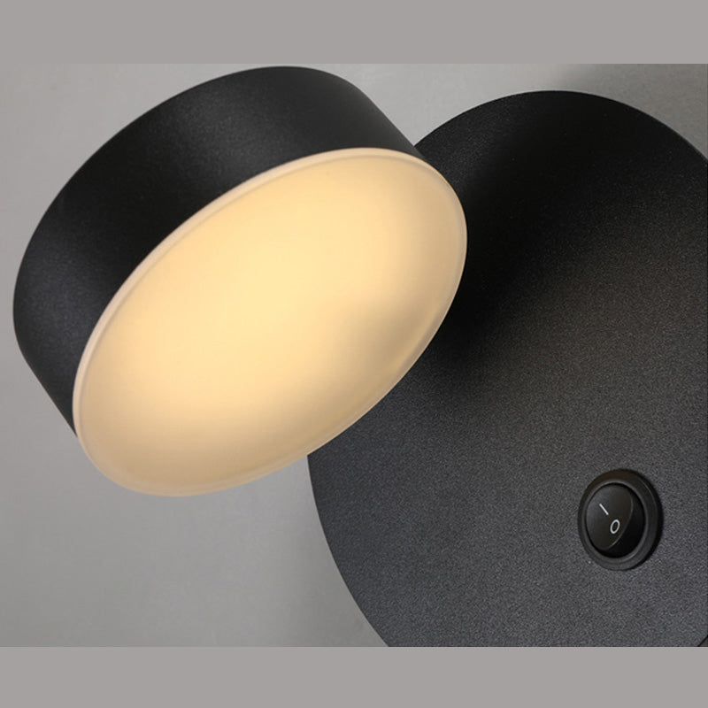 Lampada montata a parete circolare Postmoderna semplicità lampada a monte acrilica per soggiorno