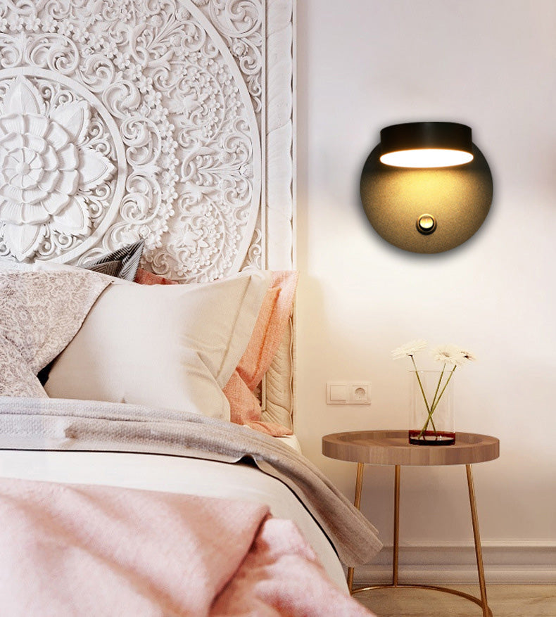 Lampada montata a parete circolare Postmoderna semplicità lampada a monte acrilica per soggiorno