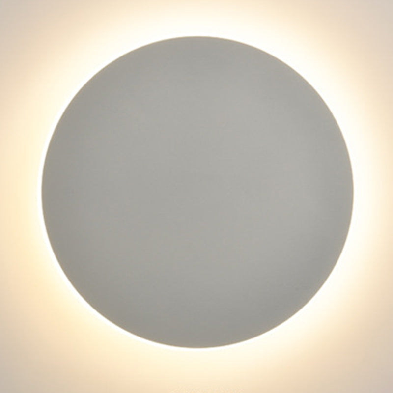 Lámpara montado en la pared redonda simplicidad posmoderna lámpara de montaje de pared acrílica para sala de estar