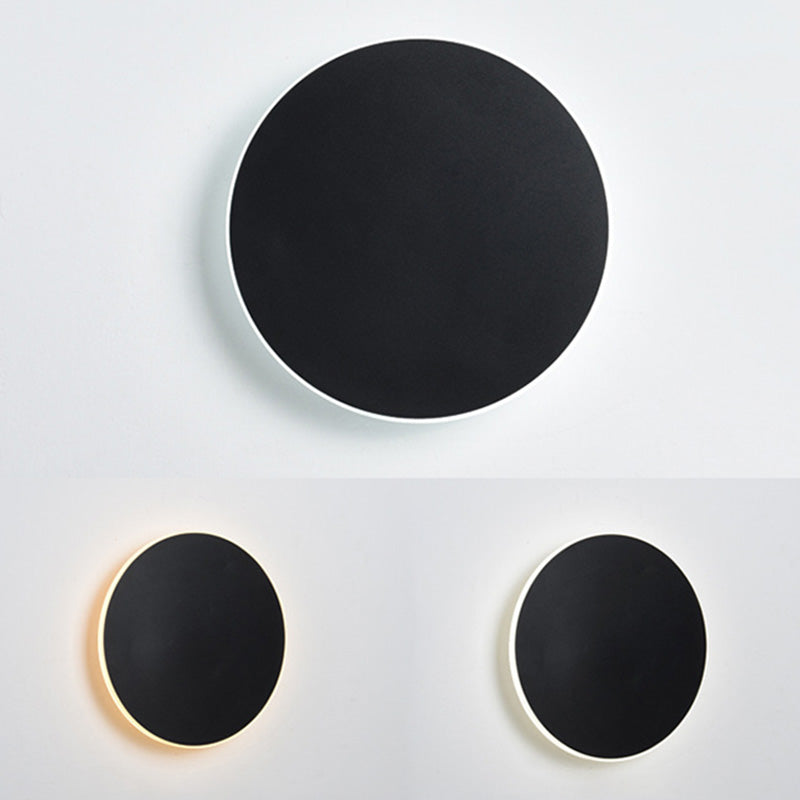 Lámpara montado en la pared redonda simplicidad posmoderna lámpara de montaje de pared acrílica para sala de estar