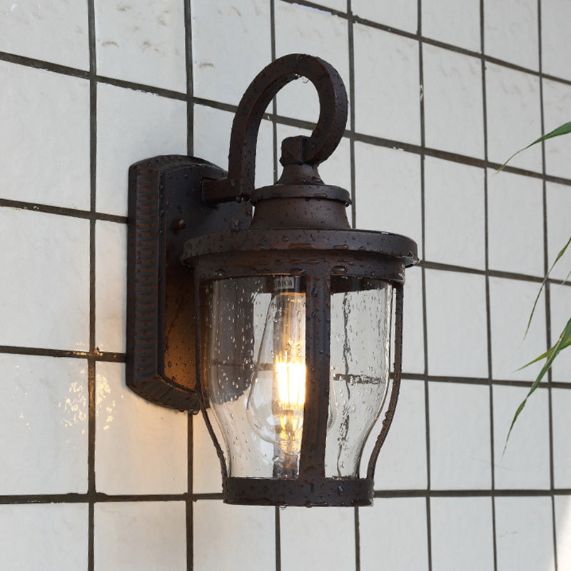 Wall Sconce Light Fixture Industrial Style Glass Shaded Wall Mounted Light Fixture