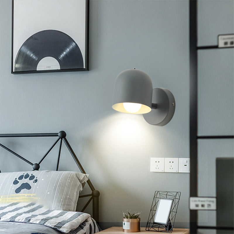 Dome Wall Mounted Lamp Modern Simplicity Macaron Metal Wall Mount Lamp for Living Room