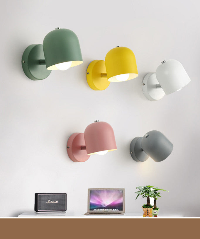 Dome Wall Mounted Lamp Modern Simplicity Macaron Metal Wall Mount Lamp for Living Room