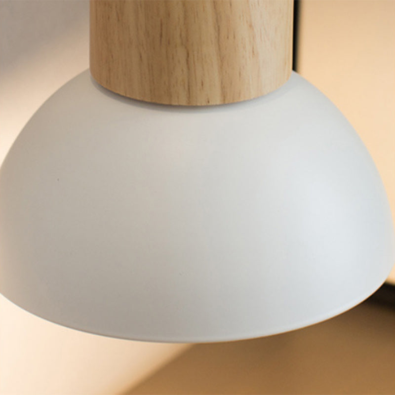 Bowl Wall Mounted Lamp Modern Simplicity Wood Wall Mount Lamp for Living Room