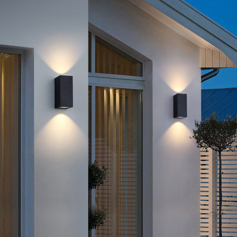 Estilo moderno decorativo decorativo de dos luces arriba y abajo de la pared LED apliques de pared al aire libre