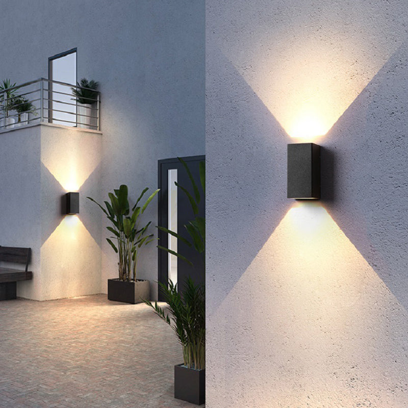 Estilo moderno decorativo decorativo de dos luces arriba y abajo de la pared LED apliques de pared al aire libre