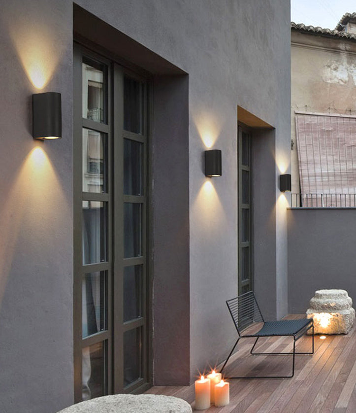 Estilo moderno decorativo decorativo de dos luces arriba y abajo de la pared LED apliques de pared al aire libre
