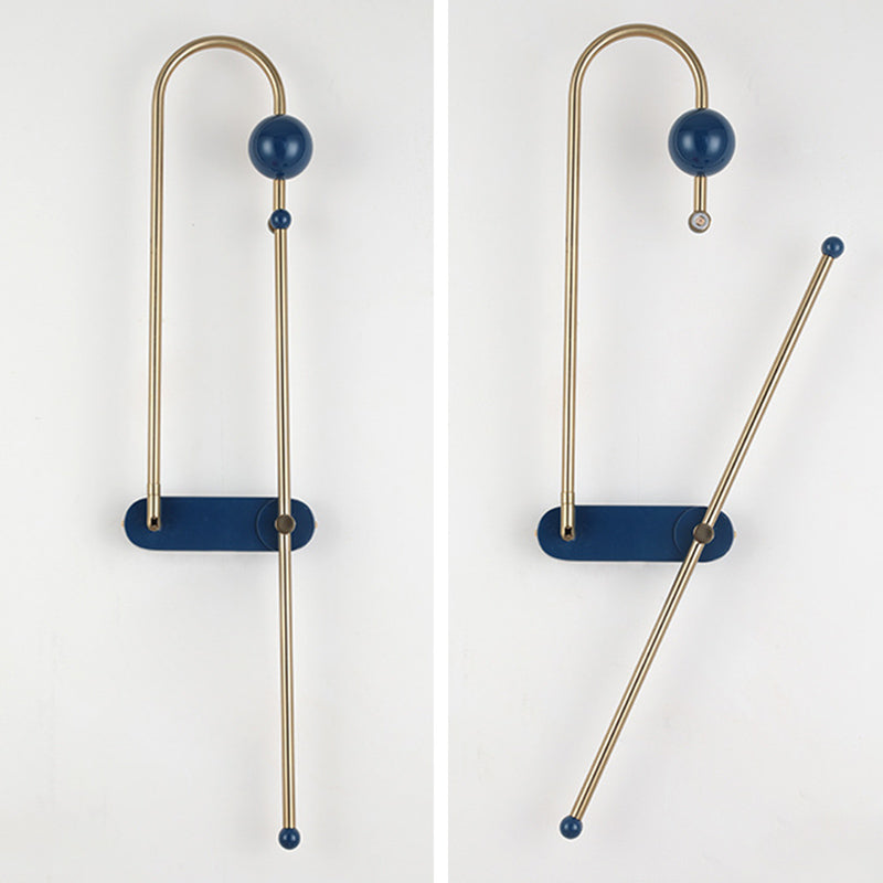 Paperclip Wall Mounted Lamp Postmodern Simplicity Metal Wall Sconce for Living Room