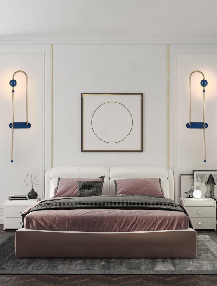 Paperclip Wall Mounted Lamp Postmodern Simplicity Metal Wall Sconce for Living Room