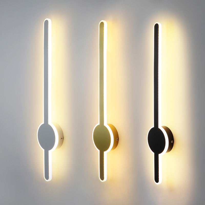LED Pendulum Shape Wall Lamp Line Light Modern Style Metal Aluminum Wall Sconce