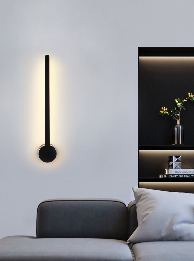 LED Pendulum Shape Wall Lamp Line Light Modern Style Metal Aluminum Wall Sconce