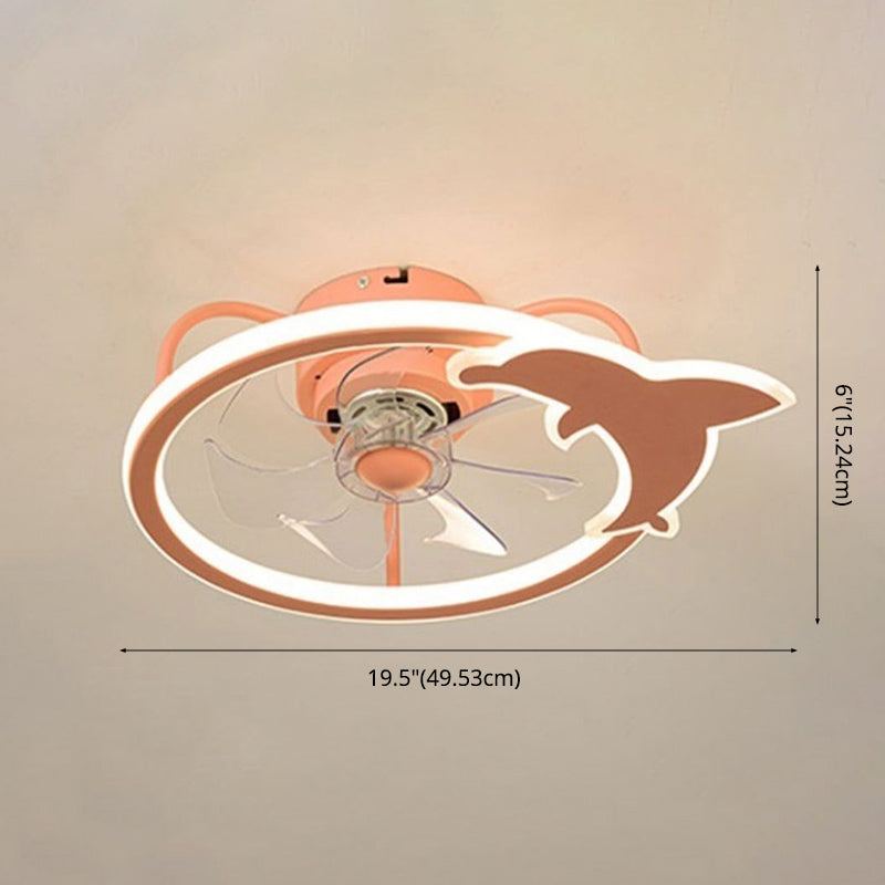 Luz del ventilador de techo del delfín Light Light LED LED LED LED LED