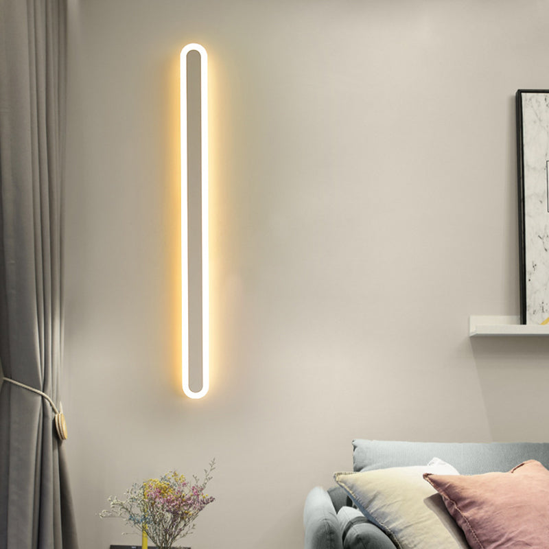 Linear Shade Acrylic LED Wall Sconce Minimalist Single Light Entry Wall Lamp for Hall Foyer