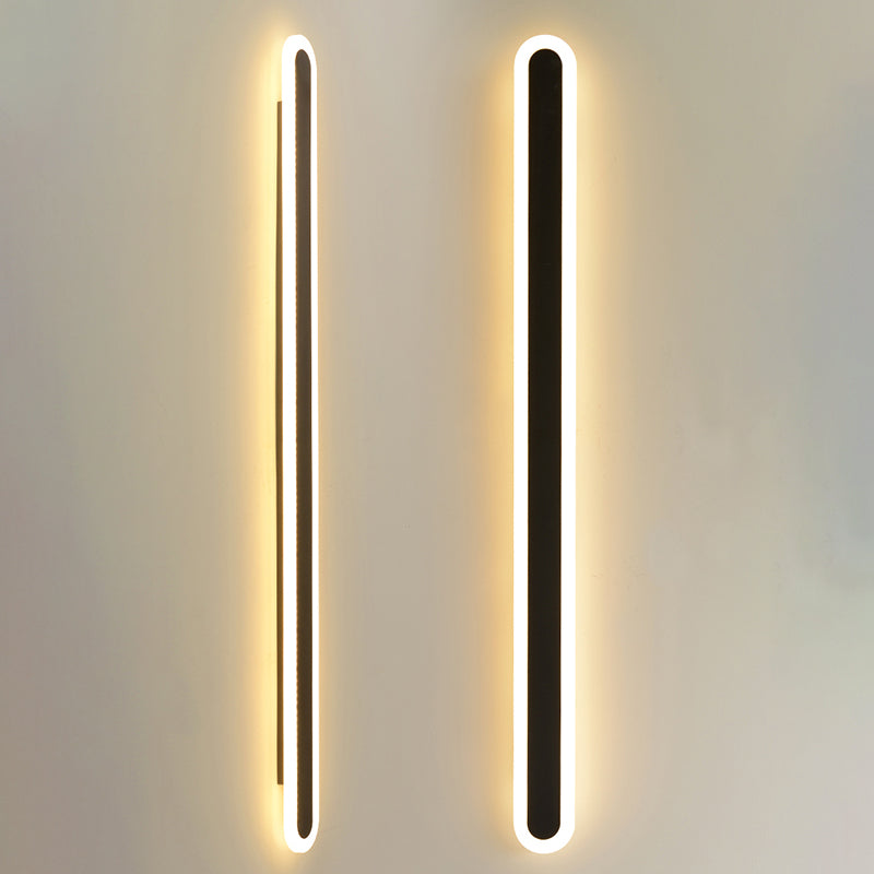 Linear Shade Acrylic LED Wall Sconce Minimalist Single Light Entry Wall Lamp for Hall Foyer