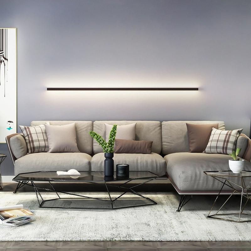 Lámpara de pared de línea delgada minimalista Metálico LED LED Surfate Surf Sponde de pared de la superficie
