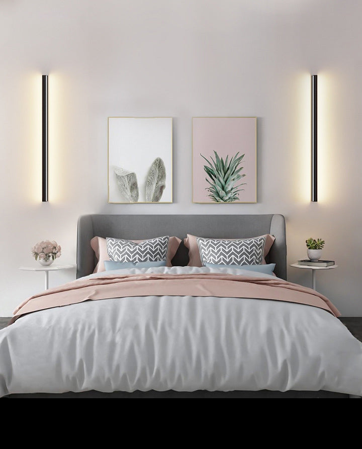 Lámpara de pared de línea delgada minimalista Metálico LED LED Surfate Surf Sponde de pared de la superficie