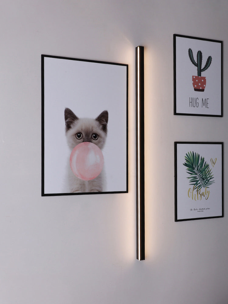 Lámpara de pared de línea delgada minimalista Metálico LED LED Surfate Surf Sponde de pared de la superficie