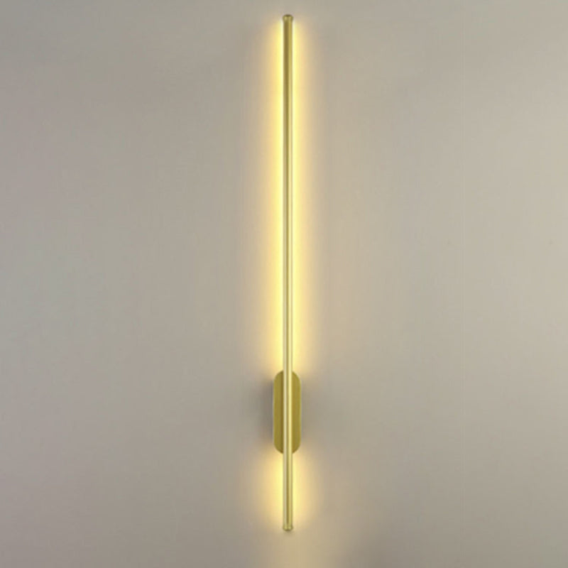 Gold 1 Light LED Wall Sconce Modern Acrylic Linear Wall Lighting for Living Room