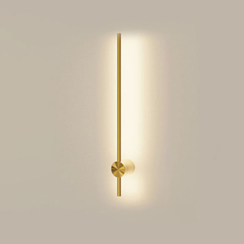 Gold 1 Light LED Wall Sconce Modern Acrylic Linear Wall Lighting for Living Room