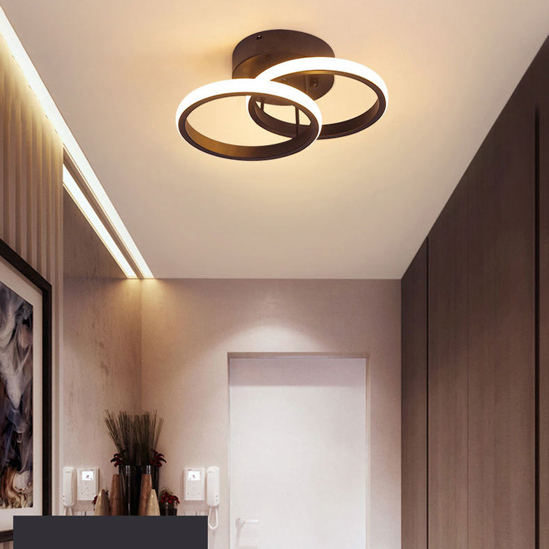 Luz de techo de metal con iluminación empotrada LED de estilo contemporáneo para dormitorio