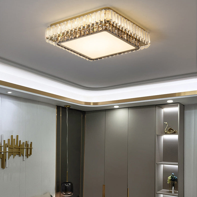 Crystal Modern Style Design Flush Mount Lighting LED Light Fixture for Living Room