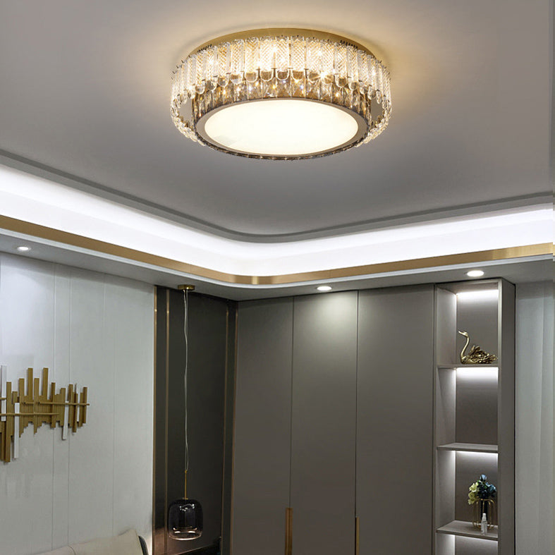 Crystal Modern Style Design Flush Mount Lighting LED Light Fixture for Living Room