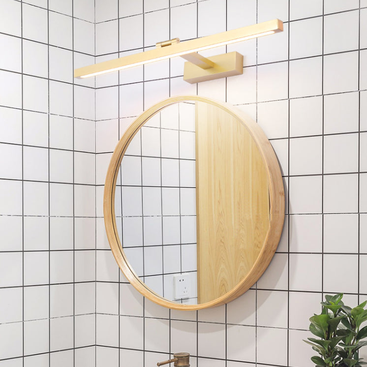 Mirror de miroir linéaire en métal Lights Murnor Mothing 1 Head Wall Mount Fixture en or