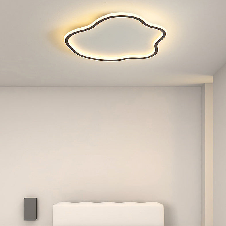 Luminaire Led moderne encastré, abat-jour en acrylique en forme de nuage pour chambre à coucher